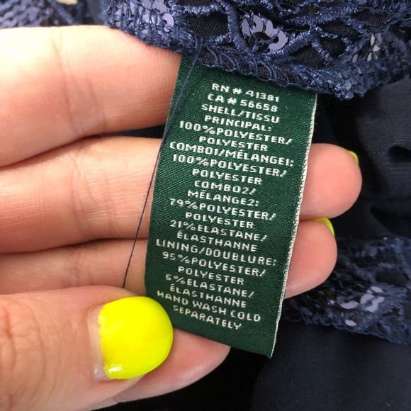 Lauren Ralph Lauren blue sequin cocktail party drs - Picture 9 of 11